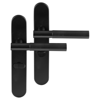 Differnz Deurklink met wc-sluitingschild | Differnz | Utrecht | 63 cm (Ruwe hendel, RVS, Zwart) 86.027.14 K010830325 - 1