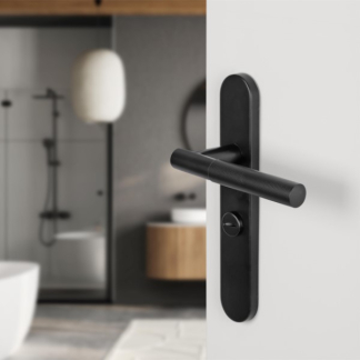 Differnz Deurklink met wc-sluitingschild | Differnz | Utrecht | 63 cm (Ruwe hendel, RVS, Zwart) 86.027.14 K010830325 - 2