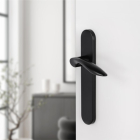 Differnz Deurklink op blindschild | Differnz | Groningen | 55 mm (Ovaal, RVS, Zwart) 86.023.11 K010830318 - 2
