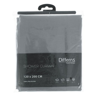 Differnz Douchegordijn | Differnz (120 x 200 cm, Waterafstotend, Grijs) 31.010.18 K010830120 - 4