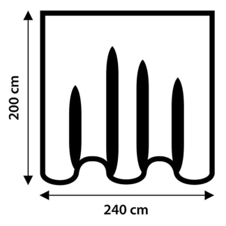 Differnz Douchegordijn | Differnz (240 x 200 cm, Waterafstotend, Wit) 31.010.17 K010830119 - 5