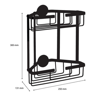 Differnz Doucherek | Differnz (Driehoek, 2 laags, Aluminium, Zwart) 34.100.16 K010830088 - 3