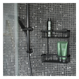 Differnz Doucherek | Differnz (Rechthoek, 2 laags, Aluminium, Zwart) 34.100.15 K010830091 - 2