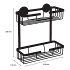 Differnz Doucherek | Differnz (Rechthoek, 2 laags, Aluminium, Zwart) 34.100.15 K010830091 - 3