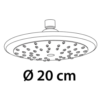 Differnz Doucheset | Differnz (Stortdouche Ø 20 cm, Met handdouche, 3 standen, Chroom) 33.401.01 K010830059 - 7