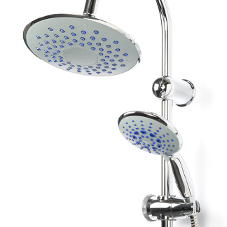 Differnz Doucheset | Differnz (Stortdouche Ø 20 cm, Met handdouche, 3 standen, Chroom) 33.401.01 K010830059