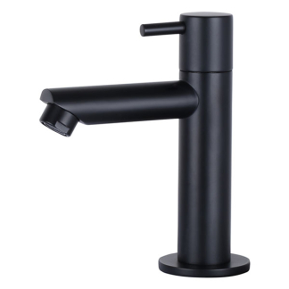 Differnz Fonteinset | Differnz | Cleo (Rond, Keramiek, Matzwart, Rechte kraan) 38.401.09 K010830014 - 2