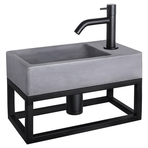 Differnz Fonteinset | Differnz | Force (Beton, Handdoekrek, Matzwart) 38.401.68 K010830020 - 1