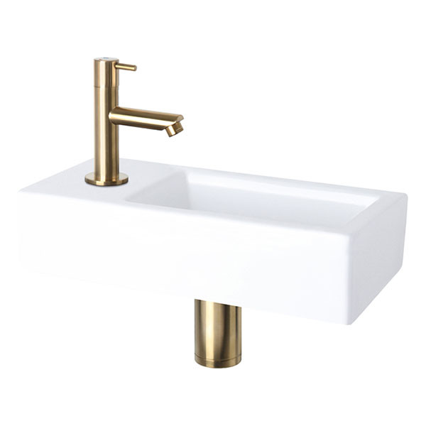 Differnz Fonteinset | Differnz | Helios (Warm/koud kraan, Keramiek, Goud, Kraan links) 38.602.19 K010830463 - 1