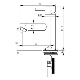 Differnz Fonteinset | Differnz | Helios (Warm/koud kraan, Keramiek, Matzwart, Kraan rechts) 38.602.07 K010830458 - 7