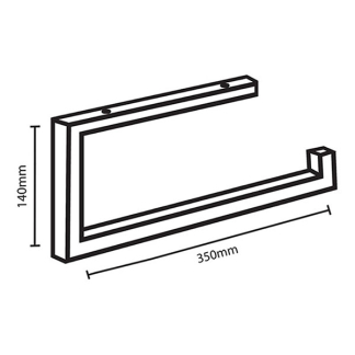 Differnz Handdoekrek | Differnz (35 x 14 cm, RVS, Zwart) 38.215.12 K010830076 - 3