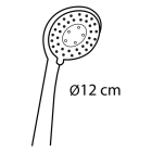 Differnz Handdouche | Differnz (Ø 12 cm, 3 standen, Zwart) 33.200.13 K010830085 - 3