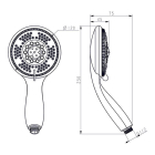 Differnz Handdouche | Differnz (Ø 12 cm, 5 standen, Chroom) 33.200.03 K010830083 - 3