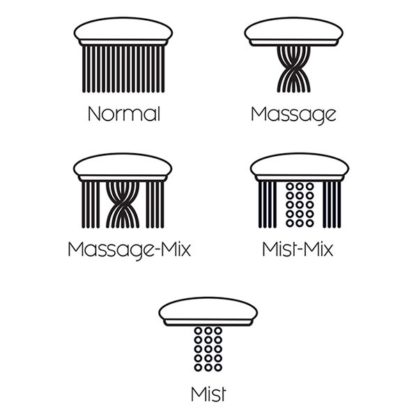 Differnz Handdouche | Differnz (Ø 12 cm, 5 standen, Chroom) 33.200.03 K010830083 - 4