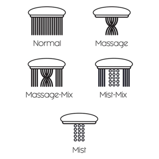 Differnz Handdouche | Differnz (Ø 12 cm, 5 standen, Chroom) 33.200.03 K010830083 - 4