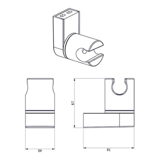Differnz Handdouchehouder | Differnz (Kantelbaar, Kunststof, Chroom) 33.200.09 K010830078 - 3
