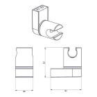 Differnz Handdouchehouder | Differnz (Kantelbaar, Kunststof, Zwart) 33.200.14 K010830079 - 2