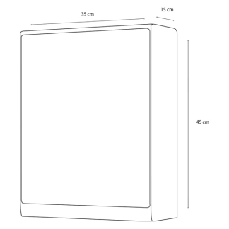 Differnz Medicijnkast | Differnz | 35 x 15 x 45 cm (Met spiegel, 1 legplank) 36.401.00 K010830274 - 2