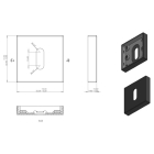 Differnz Sleutelrozel | Differnz (Vierkant, RVS, Gun metal) 86.030.26 K010830385 - 3