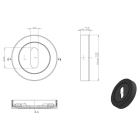 Differnz Sleutelrozet | Differnz (Rond, RVS, Gun metal) 86.030.21 K010830382 - 3