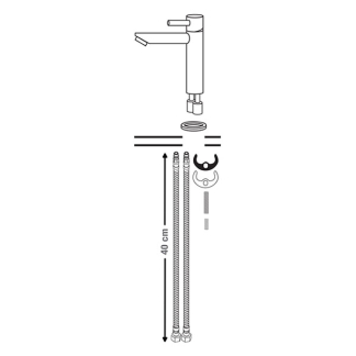 Differnz Wastafelkraan | Differnz (Mengkraan, Goud, Recht) 30.414.74 K010830046 - 6