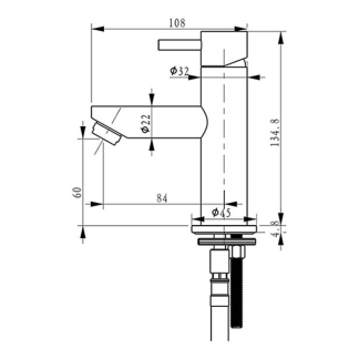 Differnz Wastafelkraan | Differnz (Mengkraan, Koper, Recht) 30.414.73 K010830047 - 6