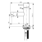 Differnz Wastafelkraan | Differnz (Mengkraan, Mat chroom, Recht) 30.414.71 K010830045 - 7