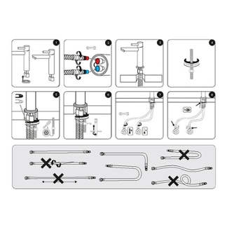 Differnz Wastafelkraan | Differnz (Mengkraan, Mat zwart, Recht) 30.414.70 K010830048 - 9