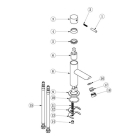 Differnz Wastafelkraan | Differnz (Mengkraan, Mat zwart, Recht) 30.414.70 K010830048 - 8