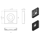 Differnz Wc-sluiting | Differnz (Vierkant, RVS, Zwart) 86.030.18 K010830336 - 4