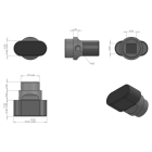 Differnz Wc-sluiting | Differnz (Vierkant, RVS, Zwart) 86.030.18 K010830336 - 5