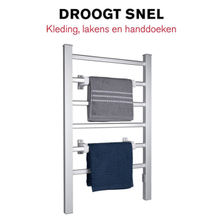 Dirt Devil Handdoekradiator | Dirt Devil | 100W (Aluminium, IP22, 6 stangen, Wand/staand) 871125204597 K170101510 - 5