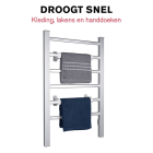 Dirt Devil Handdoekradiator | Dirt Devil | 100W (Aluminium, IP22, 6 stangen, Wand/staand) 871125204597 K170101510 - 5