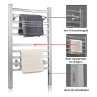 Dirt Devil Handdoekradiator | Dirt Devil | 150W (Aluminium, IP22, 10 stangen, Wand/staand) 871125204598 K170101511 - 3