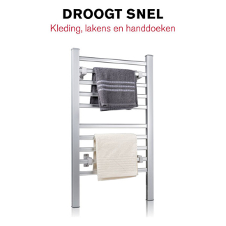 Dirt Devil Handdoekradiator | Dirt Devil | 150W (Aluminium, IP22, 10 stangen, Wand/staand) 871125204598 K170101511 - 5