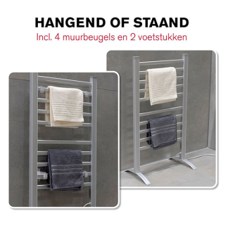 Dirt Devil Handdoekradiator | Dirt Devil | 150W (Aluminium, IP22, 10 stangen, Wand/staand) 871125204598 K170101511 - 6