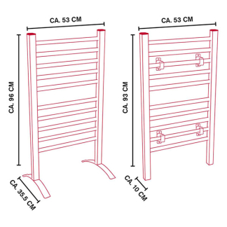 Dirt Devil Handdoekradiator | Dirt Devil | 150W (Aluminium, IP22, 10 stangen, Wand/staand) 871125204598 K170101511 - 9