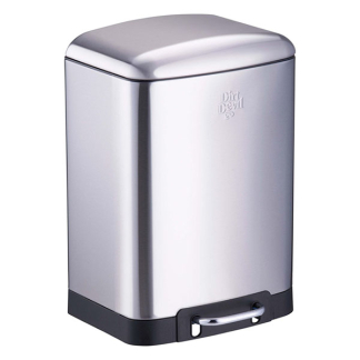 Dirt Devil Pedaalemmer | Dirt Devil | 12 liter (Gedempt deksel, RVS, Zilver) 871125249495 K170108268 - 1