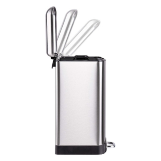 Dirt Devil Pedaalemmer | Dirt Devil | 12 liter (Gedempt deksel, RVS, Zilver) 871125249495 K170108268 - 2