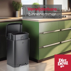 Dirt Devil Pedaalemmer | Dirt Devil | 12 liter (Gedempt deksel, RVS, Zwart) 871125249504 K170108264 - 6