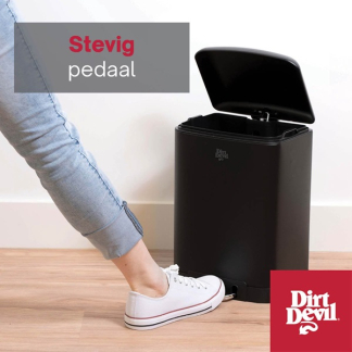 Dirt Devil Pedaalemmer | Dirt Devil | 12 liter (Gedempt deksel, RVS, Zwart) 871125249504 K170108264 - 7