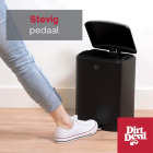 Dirt Devil Pedaalemmer | Dirt Devil | 12 liter (Gedempt deksel, RVS, Zwart) 871125249504 K170108264 - 7