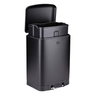 Dirt Devil Pedaalemmer | Dirt Devil | 12 liter (Gedempt deksel, RVS, Zwart) 871125249504 K170108264 - 2