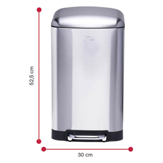 Dirt Devil Pedaalemmer | Dirt Devil | 20 liter (Gedempt deksel, RVS, Zilver) 871125249496 K170108269 - 3