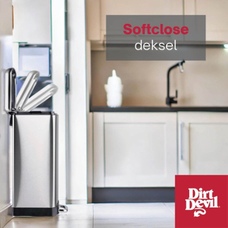 Dirt Devil Pedaalemmer | Dirt Devil | 20 liter (Gedempt deksel, RVS, Zilver) 871125249496 K170108269 - 5