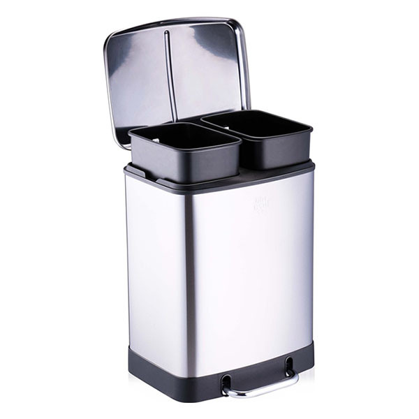 Dirt Devil Pedaalemmer | Dirt Devil | 24 liter (Duo, Gedempt deksel, RVS, Zilver) 871125249502 K170108266 - 4