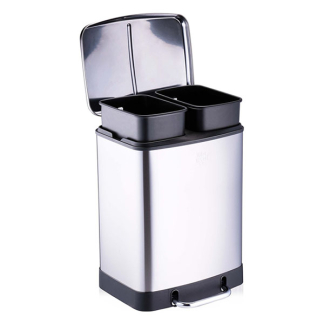 Dirt Devil Pedaalemmer | Dirt Devil | 24 liter (Duo, Gedempt deksel, RVS, Zilver) 871125249502 K170108266 - 4