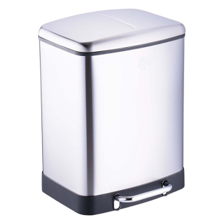 Dirt Devil Pedaalemmer | Dirt Devil | 24 liter (Duo, Gedempt deksel, RVS, Zilver) 871125249502 K170108266