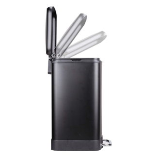 Dirt Devil Pedaalemmer | Dirt Devil | 24 liter (Duo, Gedempt deksel, RVS, Zwart) 871125249507 K170108262 - 3