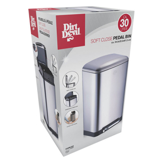Dirt Devil Pedaalemmer | Dirt Devil | 30 liter (Gedempt deksel, RVS, Zilver) 871125249497 K170108270 - 6